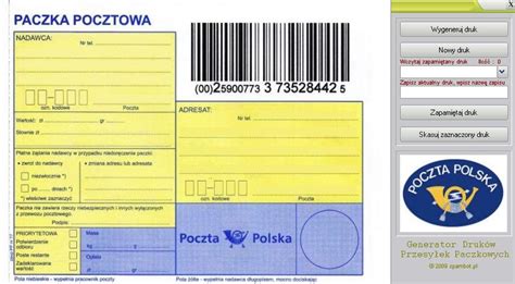 Nie otrzymałeś z urzędu skarbowego i urzędu statystycznego zaświadczeń o nadaniu nip i regon? Druki pocztowe, druk pocztowy, program do generowania ...
