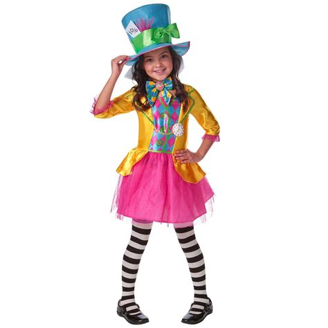 Mad Hatter Costume Girls Disney Alice In Wonderland Tea Party Book Week 3 5 6 8 Ebay