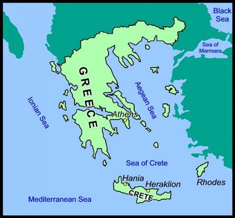 Kart Over Kreta Hellas Kart