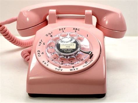 Vintage Pink Rotary Phone Retro Phone Pink Telephone Vintage Telephone