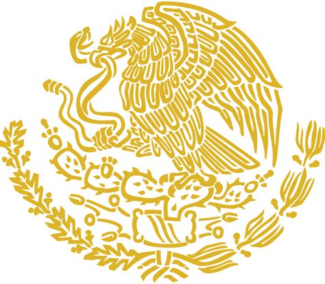 File Coat Of Arms Of Mexico Golden Linear Svg Wikimedia Commons
