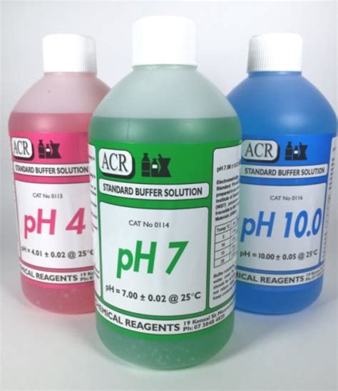 3 Pack Of Ph Buffer Solution Ph 4 Ph 7 Ph 10 500ml Each