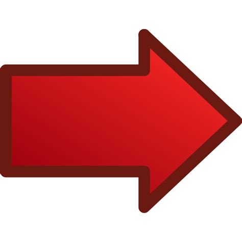 Red Arrow Pointing Right Vector Image Free Svg