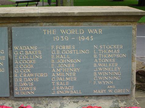 Altar Of Remembrance Castle Bromwich War Memorials Online
