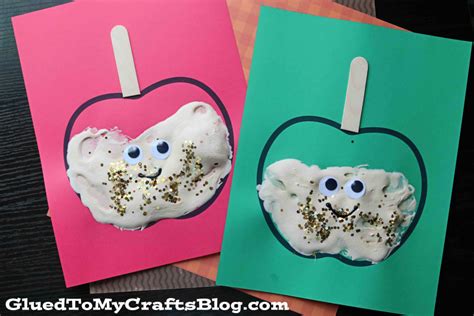 Puffy Paint Caramel Apple Craft