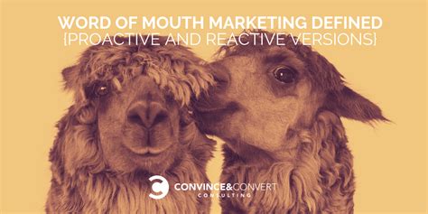 Word Of Mouth Marketing Defined Proactive And Reactive Versions