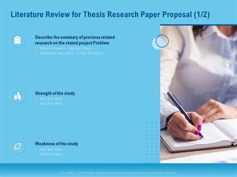 Literature Review For Thesis Research Paper Proposal Study Ppt Outline Presentation Graphics