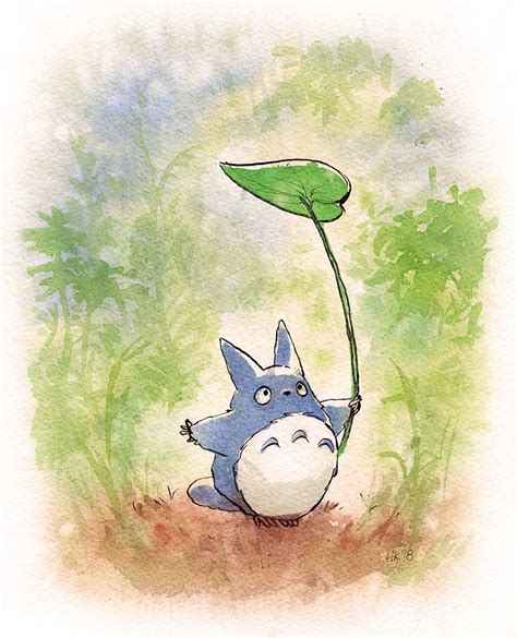 Totoro Watercolors Hannah Krieger