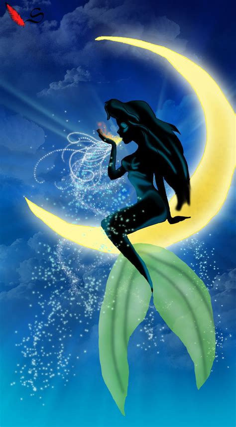 Ariel On Dreamworks Moon Disney Photo 15528061 Fanpop