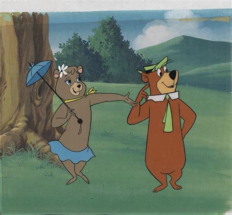 Production Cels Featuring Yogi Bear And Cindy Bears From Hey There It