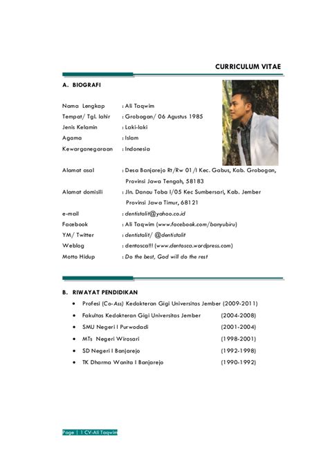 Jika sahabat tau apa saja yang harus ditulis di berisi contoh cv lamaran kerja doc contoh daftar riwayat hidup contoh cv bahasa inggris contoh cv yang menarik & baik contoh cv kreatif cara membuat cv. Contoh Format Cv Curriculum Vitae - Contoh Sur