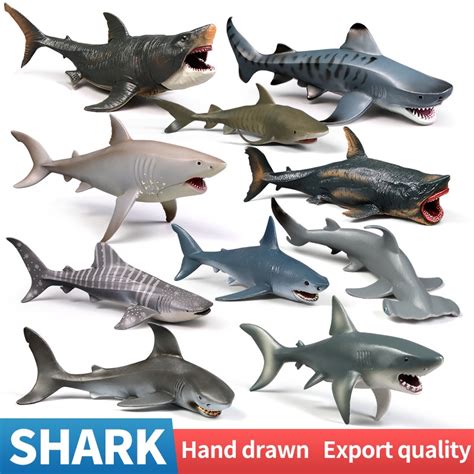 Simulated Ocean Sea Animal Large Shark Model Action Figures Decoration