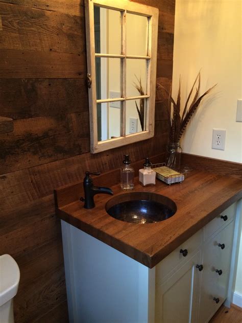 Rustic Powder Room Rustic Powder Room Other By Mountain Lumber