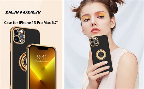 Bentoben Iphone 13 Pro Max Case With 360° Ring Holder Slim