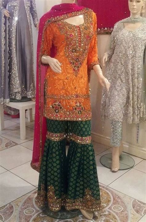 Pakistani Gharara By Golu Designer Pakistani Mehndi Dress Pakistani