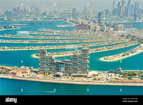 Luftaufnahme Der Atlantis The Royal Residences Palm Jumeirah Dubai Im