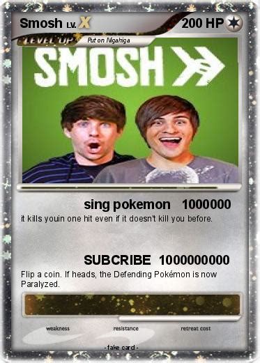 Pokémon Smosh 390 390 Sing Pokemon 1000000 My Pokemon Card