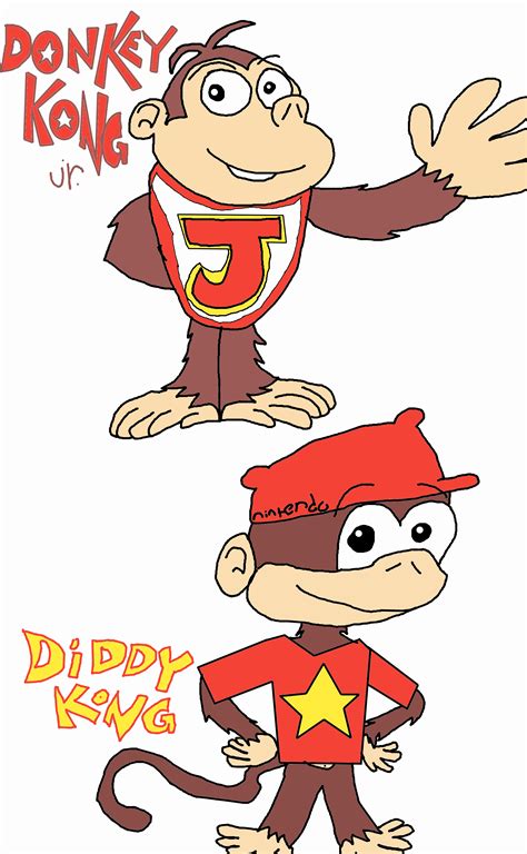 Meet Donkey Kong Jr And Diddy Kong By 3dmarioworld On Deviantart