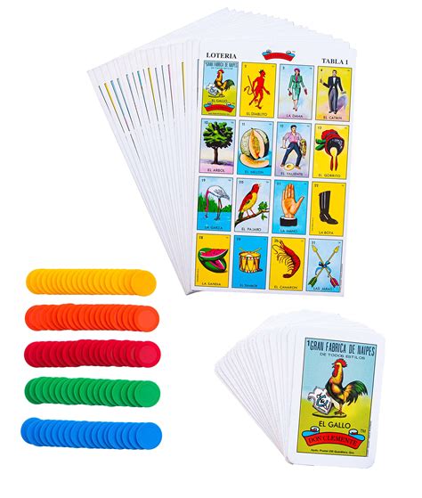 buy loteria mexican bingo game kit loteria bingo game for 20 players includes 1 deck of