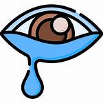 Watery Eyes Flat Icon
