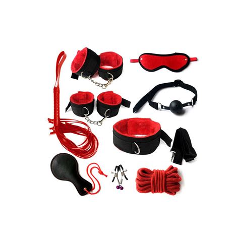 10tlg Bdsm Bondage Set Fesselset Sm Peitsche Halsband Handschellen Sexspielzeug Ebay