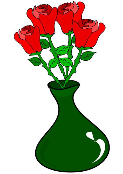 402x592 clipart flower vase a vase of flowers clip art at clker vector. Afbeelding - prent rozen in vaas - Afb 21281