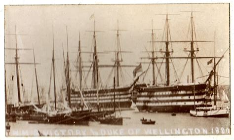 Hms Victory And Hms Duke Of Wellington 1880 The Above