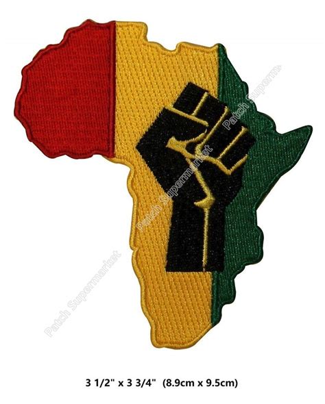Africa Black Power Fist Rasta Rastafari Patch Black Panth Patches