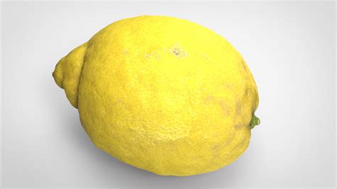 3d Model Realistic Lemon Cgtrader
