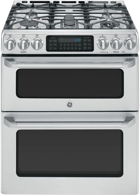 Ge Cgs990setss 30 Inch Slide In Café™ Series Double Oven Gas Range With