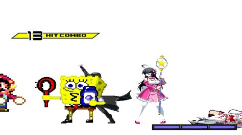 Mugen 4v4 Team Spongebob Vs Team Asuna Youtube