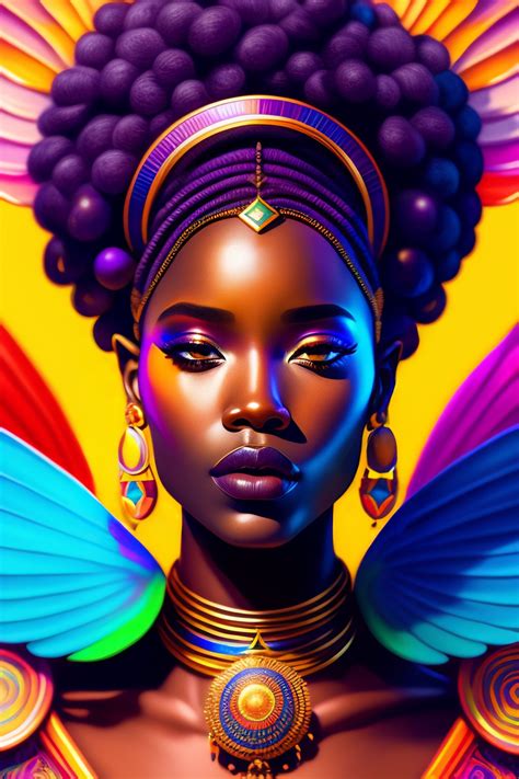 Lexica - An African god, vaporwave aesthetic, colorful, psychedelic