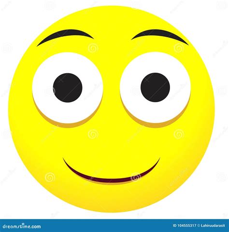Smile Emoji Face Icon With Open Mouth Stock Vector Illustration Of