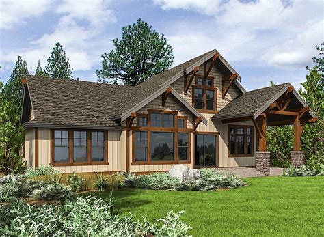 Mountain Craftsman House Plan With 3 Upstairs Bedrooms 23702jd