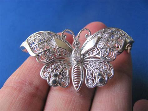 Vintage Alice Caviness Sterling Silver Filigree Butterfly Etsy