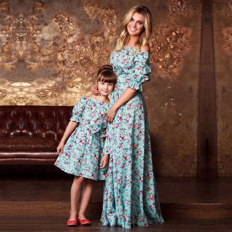 Floral Mother And Daughter Matching Dress Mother Daughter Dress