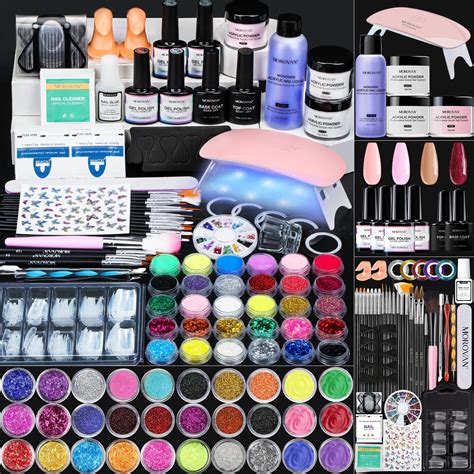 Morovan Acrylic Nail Kit With Everything For Beginners Acrylic Nail Supplies Gel