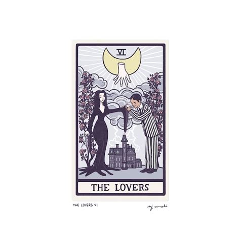 The Lovers Vi Tarot Card Art 5x7 Art Print Hand Cut And Etsy