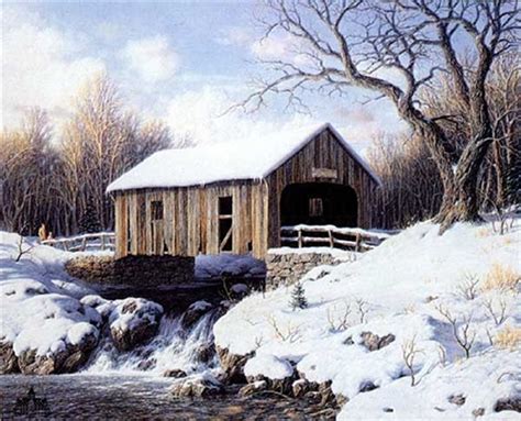 Snow Covered Bridge Fine Art Print Larry Dyke Wenaha