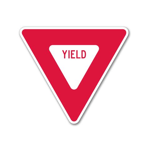 Yield Sign Red White Yield Signs Reflective Background