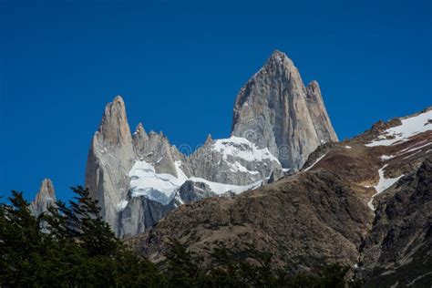 Mt Fitz Roy A Rugged Mountains Of Patagonia Argentina Stock Image