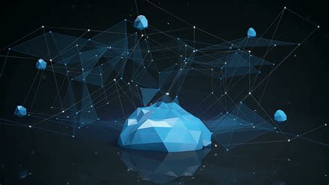 Hd Wallpaper Futuristic Network Low Poly Abstract Art 3d Shape