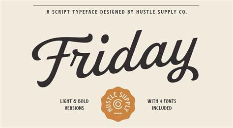 Friday Script Font By Hustle Supply Co