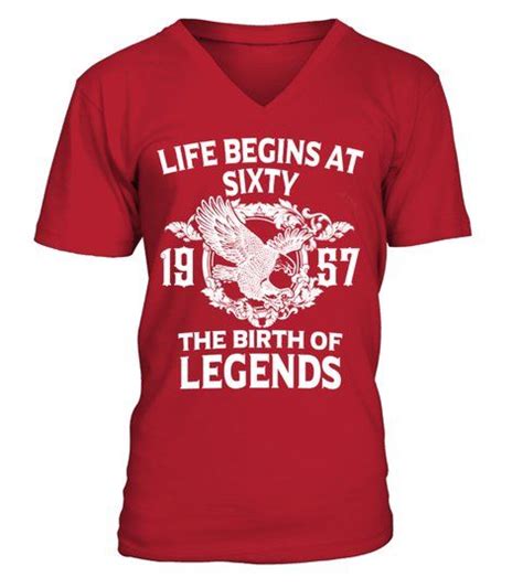 Life Begins At 60 V Neck T Shirt Unisex Shirts Tshirts Altered T
