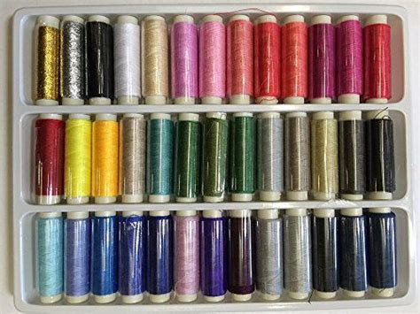 39 Assorted Color 200 Yard Per Unit Advanced Polyester Sewing Thread Spool Set Sewing Thread
