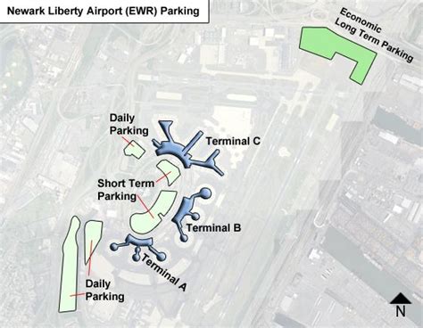 Newark Liberty Airport Parking Ewr Airport Long Term Parking Rates And Map