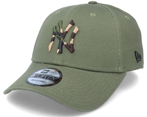 New York Yankees Camo Infill 9forty Olive Adjustable New Era Caps