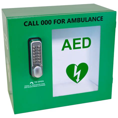 cardiact alarmed outdoor aed cabinet with lock 48 x 47 x 31cm buy first aid kits and supplies