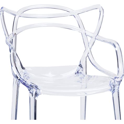 Electron Plastic Dining Chair Clear Set Of 2 Dcg Stores