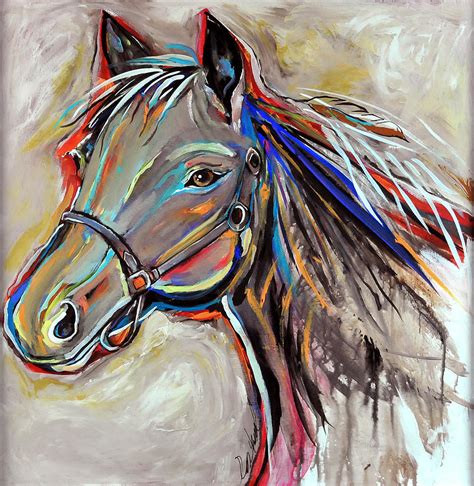 Black War Horse Painting By Jennifer Clegg Fine Art America